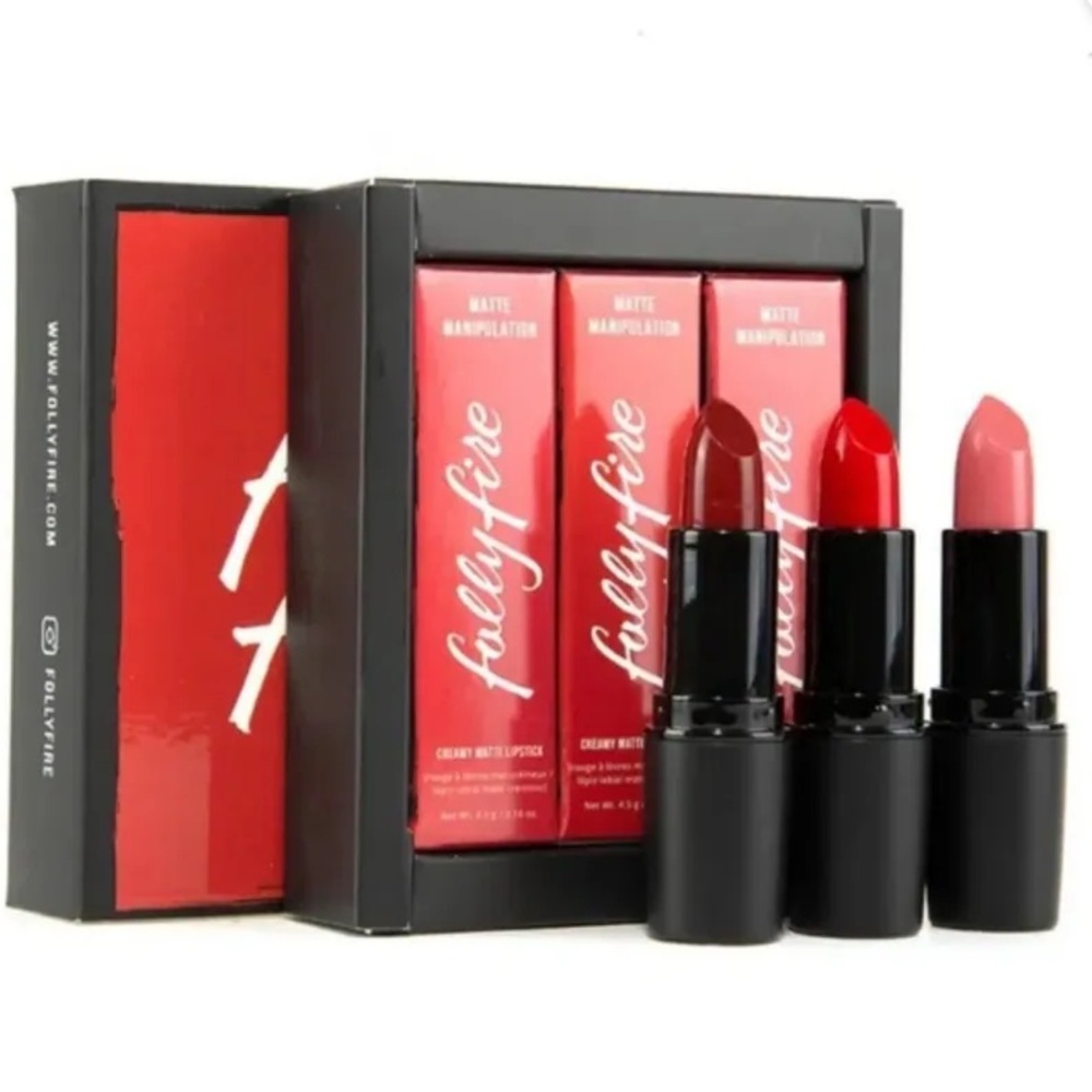Folly Fire Expensive Habits Lipstick Set Full House Here to Slay Sunset Blvd NIB